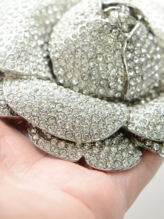 Oscar de la Renta Large Pave Crystal Rose Buckle main image 7